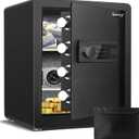 Kavey 2.0 Cub Safe Box, Steel Security Safe and Lock Box with Backlit Touch Screen Keypad, Dual Alarm System, Mute Function and LED Light for Home Office 12.6"D x 14.96"W x 17.72"H