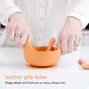 Feedi 5-Piece Silicone Baby Feeding Set by Quark - Baby Led Weaning Supplies - Toddler Plates and Bowls set - Adjustable Silicone Baby Bib with Food Catcher & Baby Utensils - Microwave/Dishwasher Safe