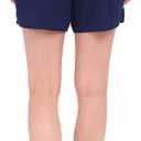 adidas Women's Parma 16 Shorts (Large, Dark Blue/White)