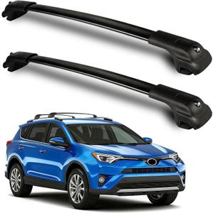 Roof Rack Cross Bars Compatible with Toyota RAV4 2013-2018, Heavy-Duty Aluminum Roof Crossbars, 260 LBS Load Capacity, Rooftop Cargo Carrier for Bike, Snowboard, Skis, Luggage