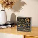 Mom Gift Sign - Handmade Wooden Quote Plaque for Mothers Day, Birthday, Christmas - Wall or Tabletop Home Decor,Best Mom Ever Wood Bead PlaqueMothers Day Gifts from Son Daughter