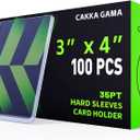 100 PCS Hard Plastic Card Sleeves, Premium Baseball Trading Sports Card Holder Protectors (100 Hard Sleeve)