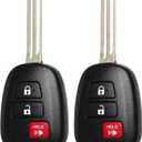 SUPALAND Key Fob Keyless Entry Fits for Toyota Tacoma RAV4 4Runner Prius C 2013 2014 2015 2016 2017 2018 2019-2023 Remote Control Head Key Replacement HYQ12BDM HYQ12BEL 89070-42820 H Chip (Set of 2)