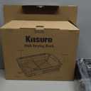 Kitsure Dish Drying Rack for Kitchen Counter, Stainless Steel Sink Organization and Storage Essentials with Cutlery Holder, Home and Appartment Decor, 12.2''W x 15.7''~23''L, Black