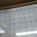 Monthly Whiteboard Calendar for Wall, 24" x 18" Dry Erase Board with Plastic Frame, Hanging Dry Erase Calendar with 3 Mini Sticky Notes for Kitchen Planner, Memo, Home and Office, White