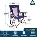 GCI Outdoor Comfort Pro Rocker Camping Chair | Portable Folding Rocking Chair with Durable Armrests & Drink Holder Loden Green
