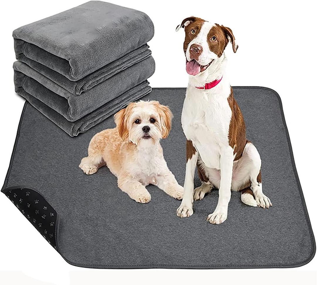 2 Packs Washable Dog Pee Pads Gray 72x72