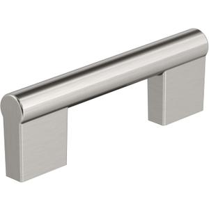 Amerock Versa 3 inch (76mm) Center-to-Center Satin Nickel Cabinet Pull, BP55530G10