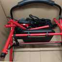 Medline Superlight Folding Aluminum Mobility Rollator Walker, Red, 250 lb. Weight Capacity, 6" Wheels, Adjustable Arms and Seat, Foldable Rolling Walker for Seniors