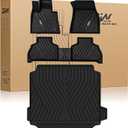 3W Floor Mats & Cargo Liner Custom Fit for BMW X5 2019-2024 2025 2026 40i/45e/50e/50i/M/M50i/M60i TPE All-Weather Full Set Heavy Duty Floor Liner and Trunk Mat Accessories (Only for 5 Passenger)