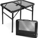 Small Folding Table, Easy for Storage, Compact and Portable Picnic Table for Grill, Outdoor Camping, Garden, Patio, Dining, BBQ, Party, Market, 2Ft (Small, Black)