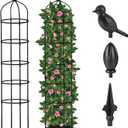 Garden Obelisk Trellis for Climbing Plants Outdoor 6.7 Ft Rose Bush Round Trellis for Pots Rustproof Metal Pipe with Plastic Coated Plant Flower Trellises for Clematis Vine Jasmine Support