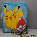 Party City Pull String Paper Pinata, Pokmon Pikachu - 18in Wide x 3in Deep x 22in Tall - Cardstock & Tissue Paper Pinata Party Supplies - Birthday Party Game Decorations for Boys & Girls