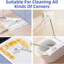 Mini Sweeper Mop No-Touch Dirty Cleaning Flat Dust Mop for Dry Wet Disposable Pads, Multi Surface Mop Floor Mopping and Sweeping Cleaning Head for Kitchen Wall Bathroom Toilet Corners Window