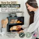 Corner Bread Box for Kitchen Countertop - New 2026 Airtight Design - Extra Large, Double Layer Black BreadBox, Vintage Storage for Homemade Bread, Under Cabinet Organizer