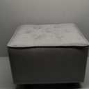 Delta Children Diamond Tufted Gliding Ottoman, French Grey