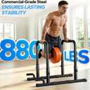 2026 Upgraded Dip Bars 880LBS Heavy Duty Dip Bar Station Height & Width Adjustable Parallel Bars for Full Body Strength Training Dip Stands Calisthenics Equipment for Home Push Up Bar