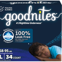 Goodnites Boys' Nighttime Bedwetting Underwear, Size Large (6895 lbs), 34 Ct (2 Packs of 17)