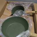 Kitchen Academy Non Toxic Pots and Pans Set Non Stick - 12 Piece Induction Cookware Sets, Green Granite Nonstick Cooking Pot and Pan Set, PFOA&PFOS Free