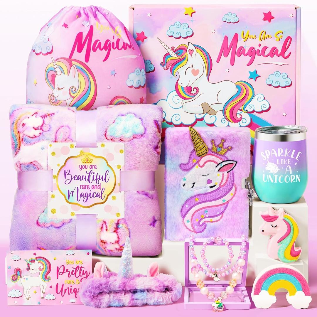 Unicorn Gifts for Girls, Valentine Birthday Gifts for Girls Age 3-1 Years Old, Girl Toy Age 6-8, Teen Girl Gift Trendy Stuff for Toddler 8-12, Holiday Gift Ideas for Daughter, Niece