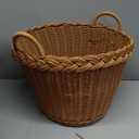 BESTOYARD Large Storage Laundry Basket 14" X 14"X 13" Handmade Woven Basket for Blanket Basket with Handles for Living Room Toys Storage