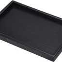 PATIKIL Wood Serving Tray 12x8 Inch Outer Base, Rectangular Decorative Platter for Home Decor Kitchen Table Candle Holder, Black (11.8" x 7.9" x 0.9")