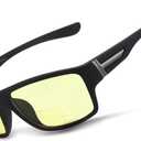 SKYOAK Upgraded Premium Ultralight Bifocal Night Vision Reading Glasses Men, TR90 Frame Wrap Around Design Nighttime Driving Anti Glare Ideal for Low Light Conditions +1.5