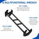 Multifunctional Sink Wrench, 2 Piece Basin Faucet Wrench Set, Plumbing Tools for Tight Spaces, Kitchen and Bathroom Installation Tool for Homeowners