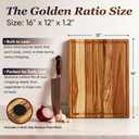 XXL Teak Wood Cutting Board for Kitchen 24" Extra Thick Butcher Block