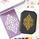 Silk Screen Stencils for Home Decor, Wood, Fabrics, Polymer Clay, 1 PC Reusable Silkscreen Print Each 8 in x 5 in (Bundle-6)