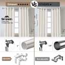SIMEWIN Heavy Duty Curtain Rods 72 to 144 Inches, 1 Inch Silver for Bedroom, Living Room, Patio, Kitchen, Adjustable With Classic Finials, Silver Finishing