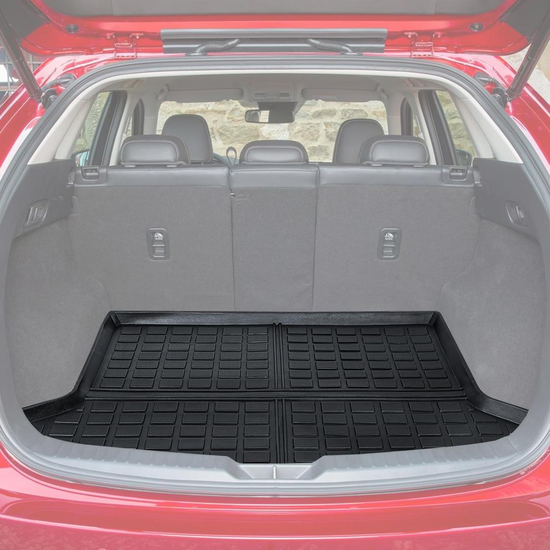 Trunk Cargo Liner Mat Tray for Mazda CX-5 CX5 2017 2018 2019 2020 2021 2022 2023 2024 2025 Rear Trunk Carpet Interior Accessories Waterproof Custom Fit All Weather Odorless TPE (Black)