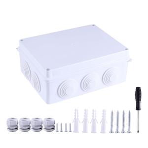 1Pcs Junction Box, IP65 Waterproof Junction Box, with Reserved Holes,Project Boxes for Electronics,DIY ABS Plastic Empty Enclosure 7.8 x 6.1 x 3.1 inch200x155x80mm