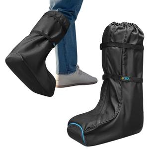 Walking Boot Cover for Tall Medical Cast Fracture Boot Foot Cast Cover Orthopedic Brace, Walker Boot Cover for Outdoor Rain Winter Snow, Medical Boot Protector with Anti-Slip Rubber Sole