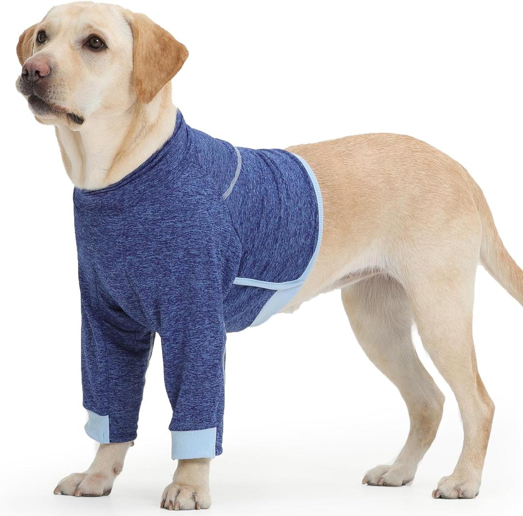 ROZKITCH Dog Sleeve to Prevent Licking Elbow Protector, Dog Recovery Sleeve Front Legs Prevent Licking Wounds & Keep Cold Legs Warm Blue XL (XL(Chest: 28"; Back: 19"))