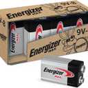 Energizer MAX 9V Batteries (8 Pack), 9 Volt Alkaline Batteries