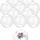 10 Pcs Filling Transparent Plastic Decorative Call DIY Craft Ball Transparent Ball Christmas, Birthday, Wedding, Party and Home Decoration Ornaments ((3.94"/100mm))