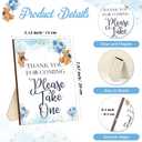 Sintuff 50 Set Baby Shower Favors for Guest 1 Thank You for Coming Sign 50 Ballpoint Pens 50 Thank You Cards with Twine Fall Baby Shower Return Gifts for Gender Reveal(Blue,Bear)