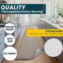 Washable Kitchen Rug 24" x 82" / 60cm x 210cm, Non Slip Kitchen Mat for Floor, Absorbent Indoor Entryway Runner Rug for Hallway, Laundry, Bathroom, Bedroom (Roll Packing)