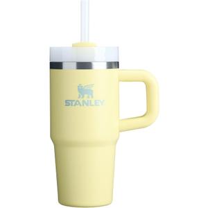 Stanley Quencher H2.0 Tumbler with Handle and Straw 14 oz | Flowstate 3-Position Lid | Cup Holder Compatible for Travel | Insulated Stainless Steel Cup | BPA-Free | Pomelo (14 Ounces)