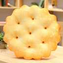 Cookie Shaped Plush Throw Pillow, Soft Biscuits Stuffed Seat Cushion for Sofa Chair Car Bedroom Home Decor (Round)
