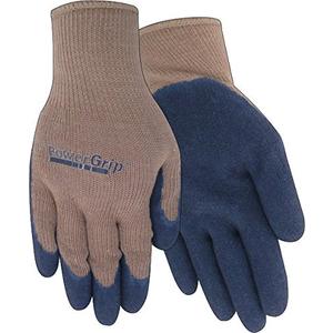 Red Steer PowerGrip A300B-L Rubber Palm Full-Fingered Work & General Purpose Glove, Tan/Navy Blue [PRICE is per PAIR] (Large)