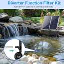 70W Solar Water Pump, Solar Water Fountain with Water Shortage Protection, Solar Pond Pump 580GPH Adjustable with PVC Clear Tubing, 17Ft+10Ft Cord for Ponds, Garden, Waterfall, Hydroponics