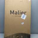 Malier Metal Freestanding Dog Gates with Door, 36'' Height Outdoor Indoor Dog Fences, Extra Wide Foldable Puppy Gate for Stairs (Black, 2 Panels 40''W  36''H)