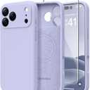 Magnetic for iPhone 17 Pro Max Case, Compatible with MagSafe, [Full Camera Protection][Screen Protector] Silicone Shockproof Protective Phone Case for iPhone 17 Pro Max 6.9", Lilac