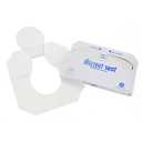 Hospeco Flushable Toilet Seat Covers - 1000 Pcs, 4 Packs of 250 - Disposable Paper Discreet Seats for Commercial Wall Dispenser, 16.75 x 14.25 Half-Fold, White