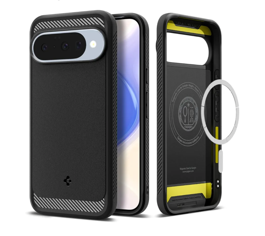 Spigen for Pixel 10/10 Pro Case, Rugged Armor MagFit (2025) [Designed for Pixelsnap, Compatible with MagSafe Accessories] - Matte Black