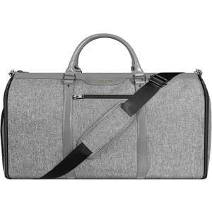 Ultimate 3-in-1 Garment Duffel Bag – Wrinkle-Free, Spacious 50L Capacity, Waterproof, Ideal for Business Trips & Weekend Getaways (Light Grey)