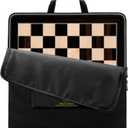 A&A 21.25" Professional Wooden Tournament Chess Board/African Palisander & Maple Inlay / 2.25" Squares w/o Notation