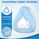 Replacement F20-Style Fabric Mask (Small) - No Silicone Contact, CPAP Full Face Cushion Wrapped by Cooling Fabric for Airfit F20 & Airtouch F20, No Stuffiness Even in Hot Weather (Blue-S)